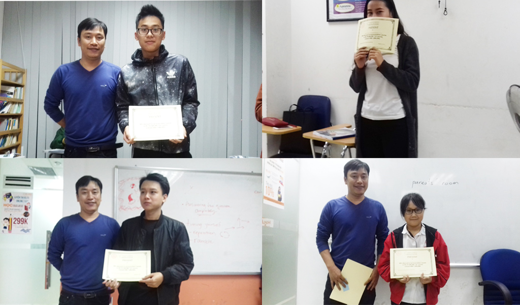 4 phần quà trị giá 4 triệu đồng đã được trao đến các bạn học viên dịp Giáng sinh 2019 tại Oxford English UK